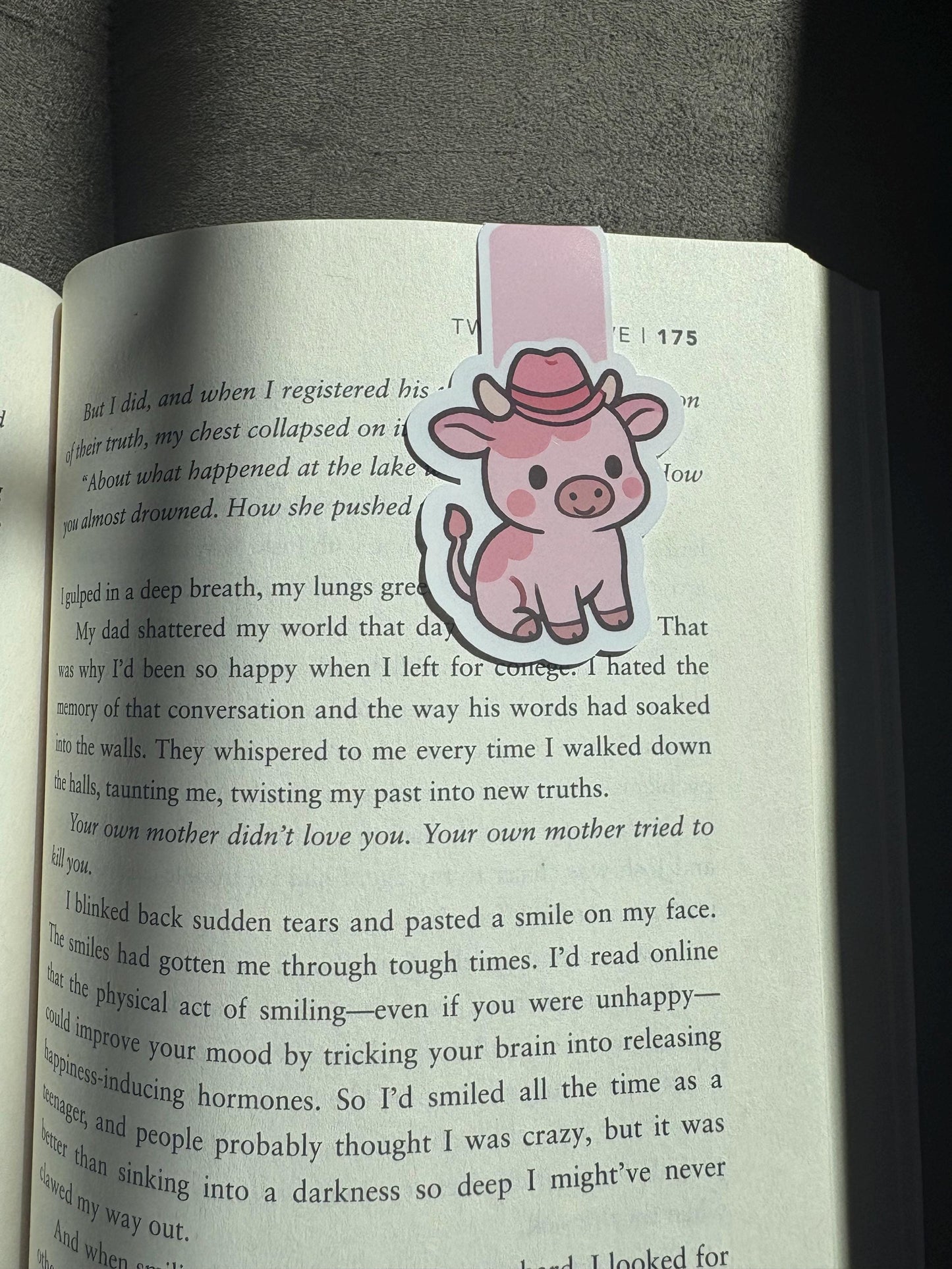 Pink Cow Magnetic Bookmark