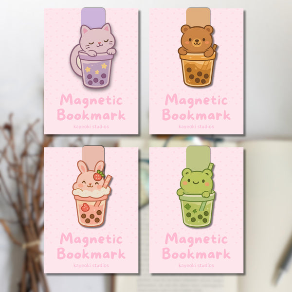 Boba Buddies Magnetic Bookmarks