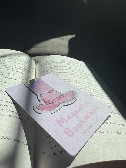 Pink Cowboy Hat Magnetic Bookmark