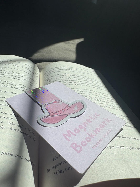 Pink Cowboy Hat Magnetic Bookmark