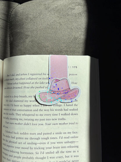 Pink Cowboy Hat Magnetic Bookmark