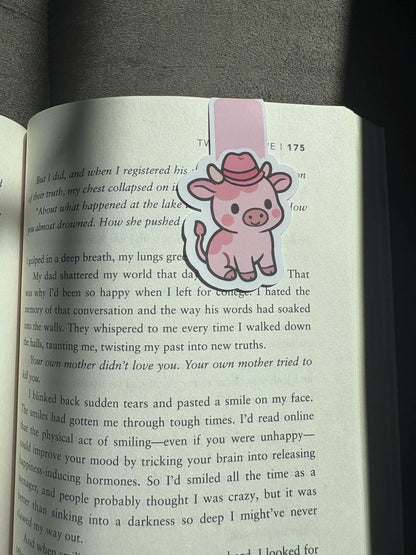 Pink Cow Magnetic Bookmark