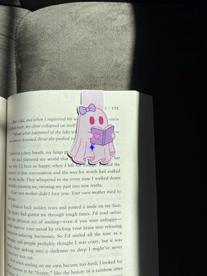 Pink Ghost Bookmark