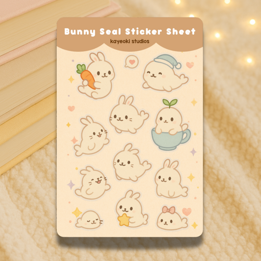 Bunny Seal Sticker Sheet