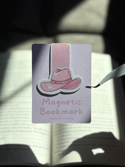Pink Cowboy Hat Magnetic Bookmark
